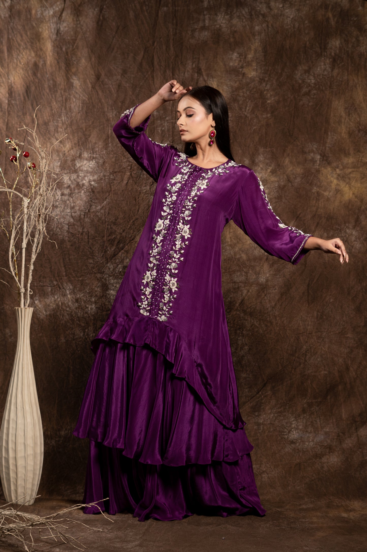 DOUBLE LAYRED SHARARA SET