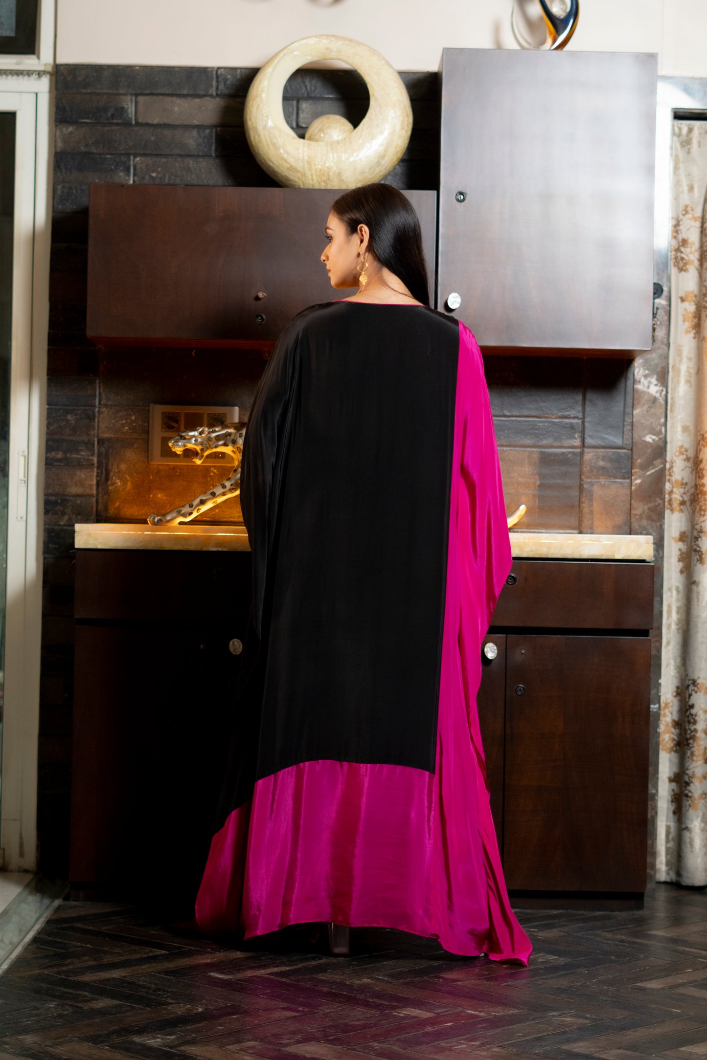KAFTAN WITH COLOUR BLOCKIN