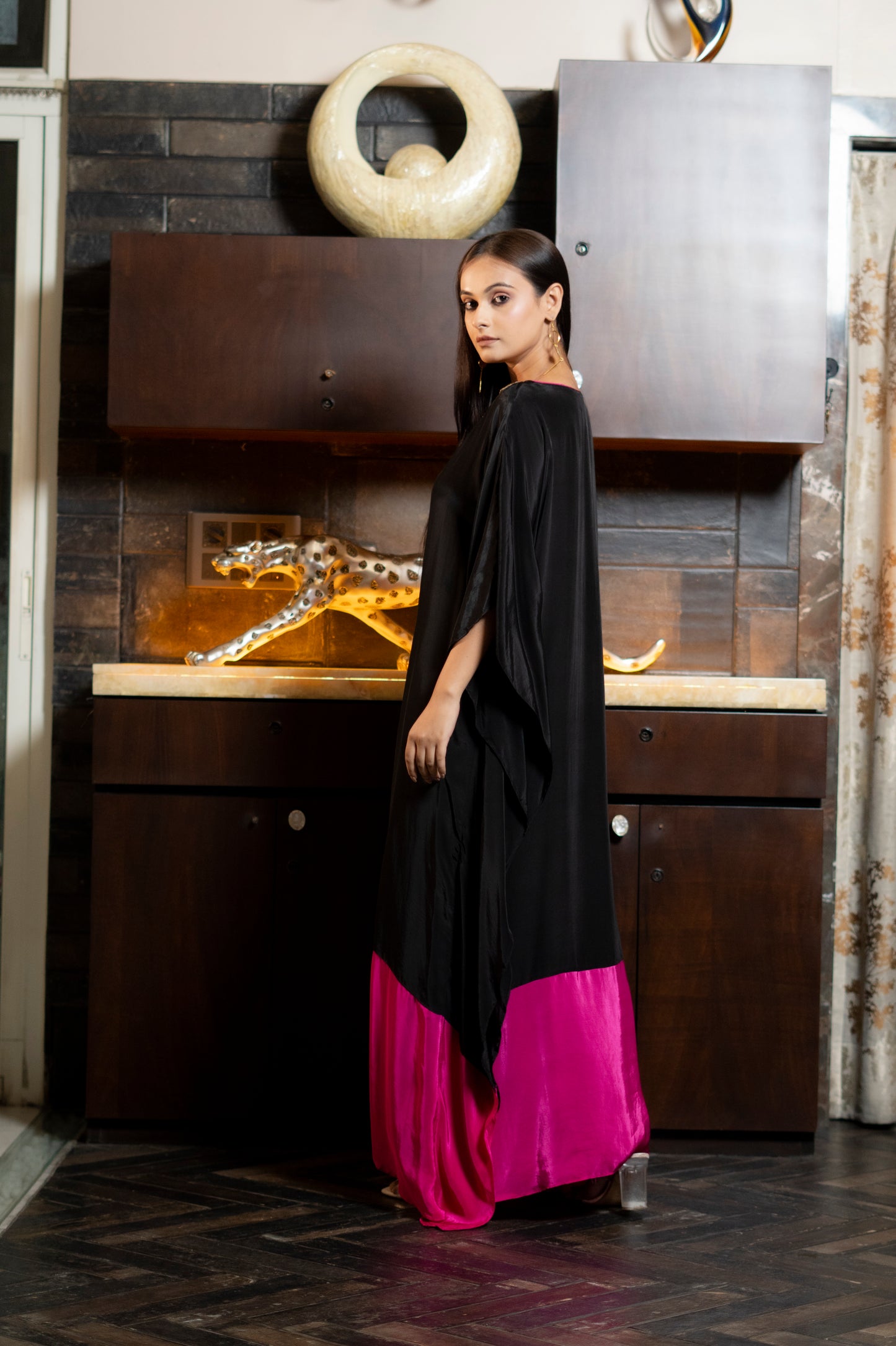KAFTAN WITH COLOUR BLOCKIN