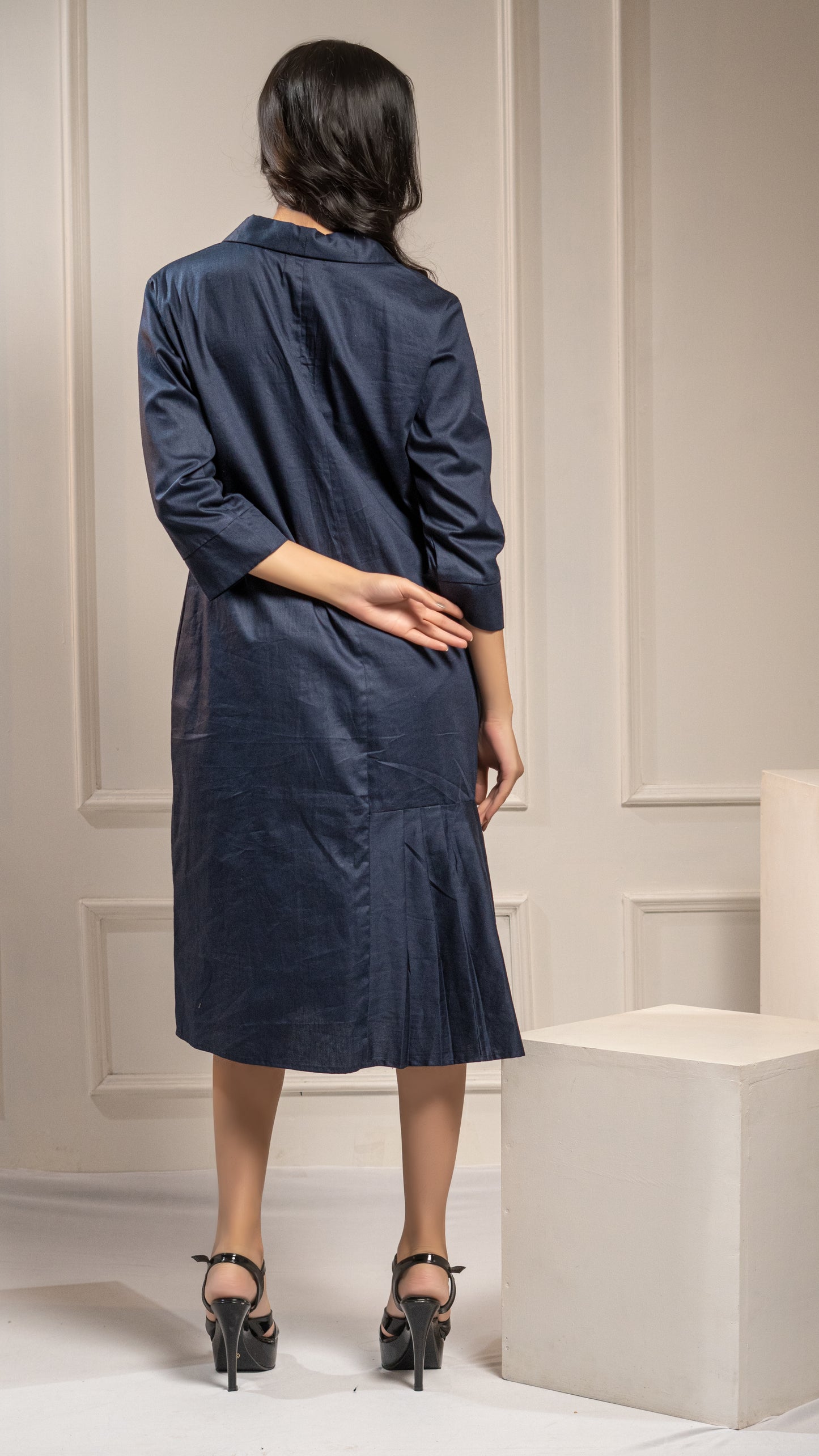 DRESS WITH FLORAL EMBROIDERY