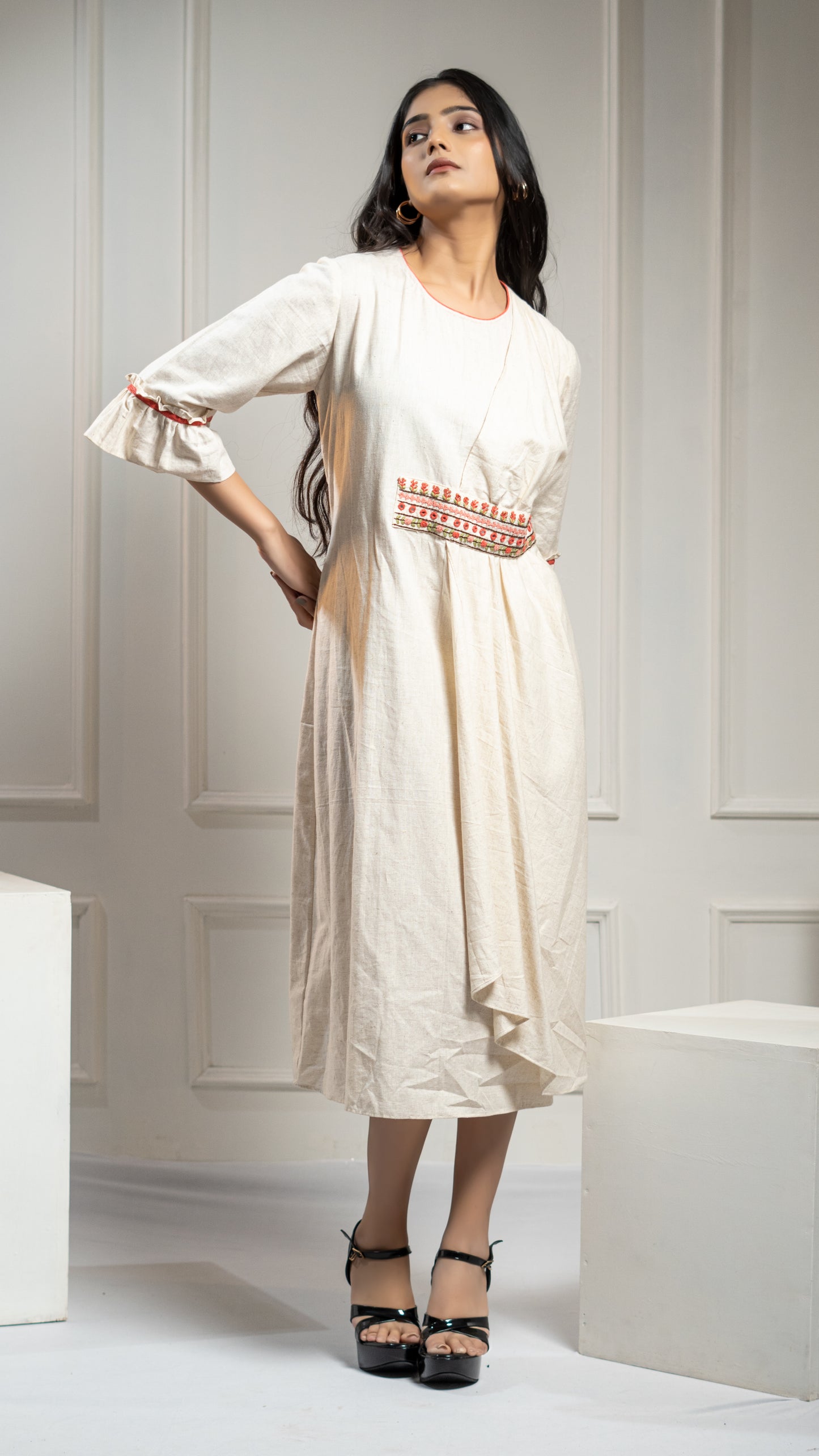 HAND EMBROIDERED ONE PIECE DRESS