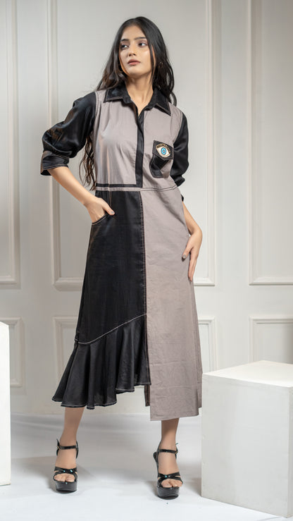 COLOUR BLOCKING DRESS