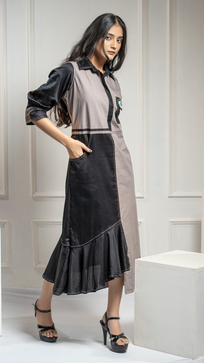 COLOUR BLOCKING DRESS