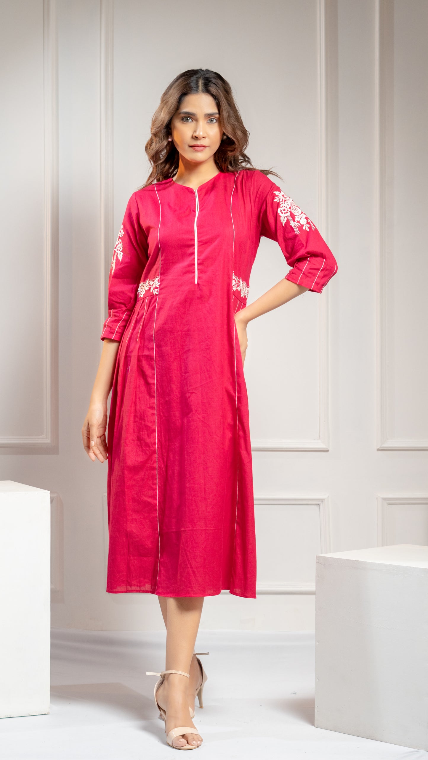 FUCHSIA PINK ONE PIECE DRESS