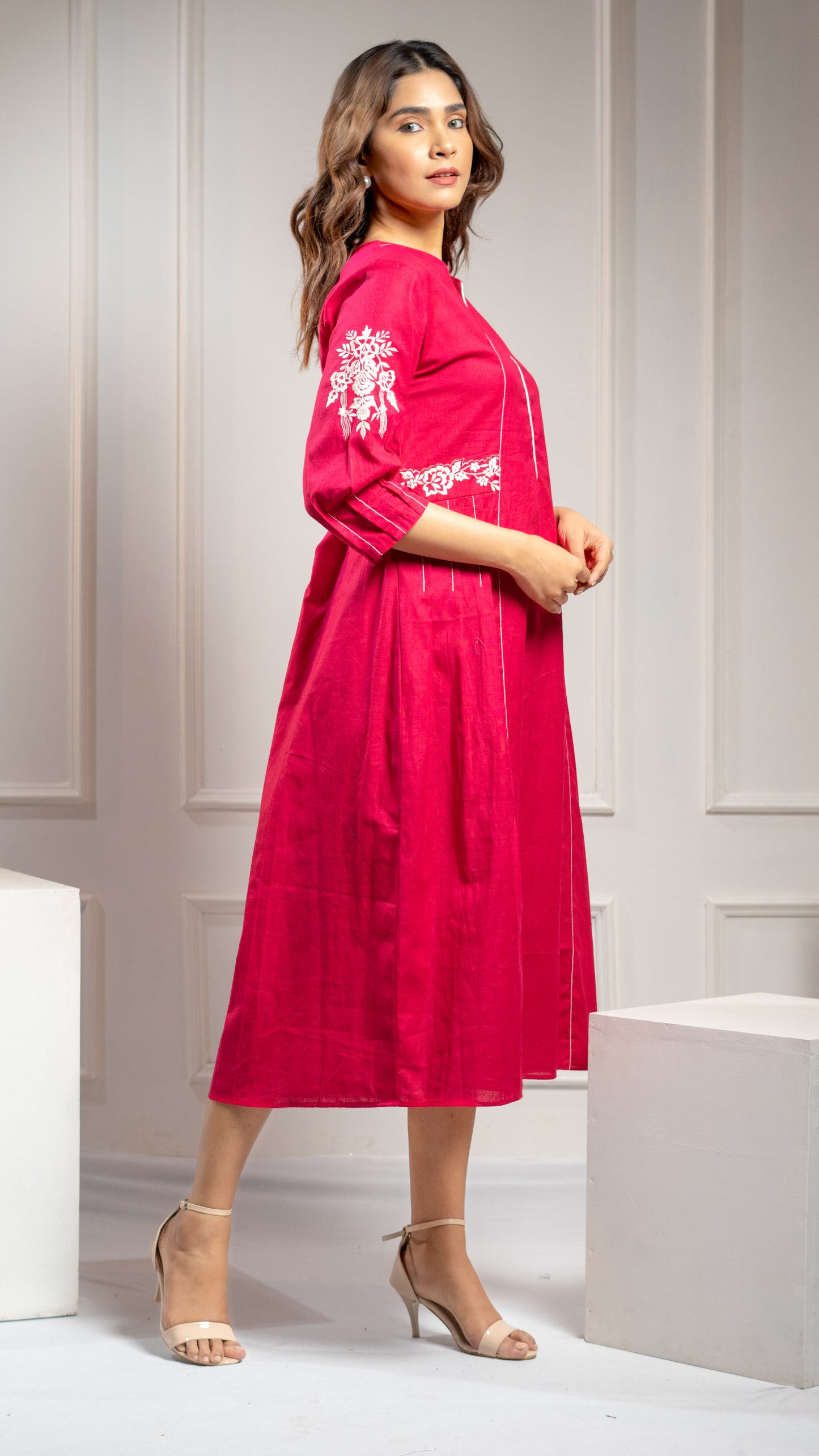 FUCHSIA PINK ONE PIECE DRESS