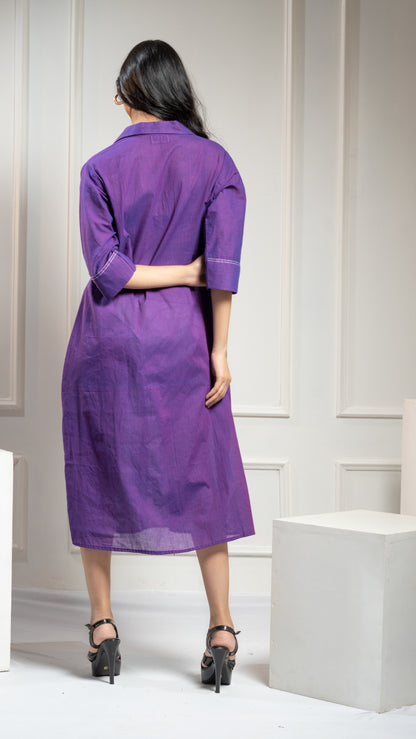 PURPLE A LINE DRESS