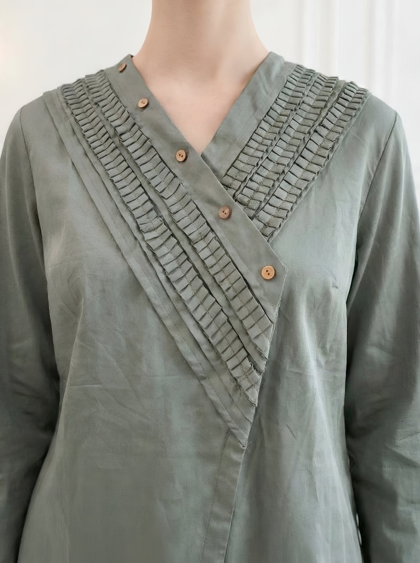 LIGHT GREEN PERFECTION POPLIN CORDET