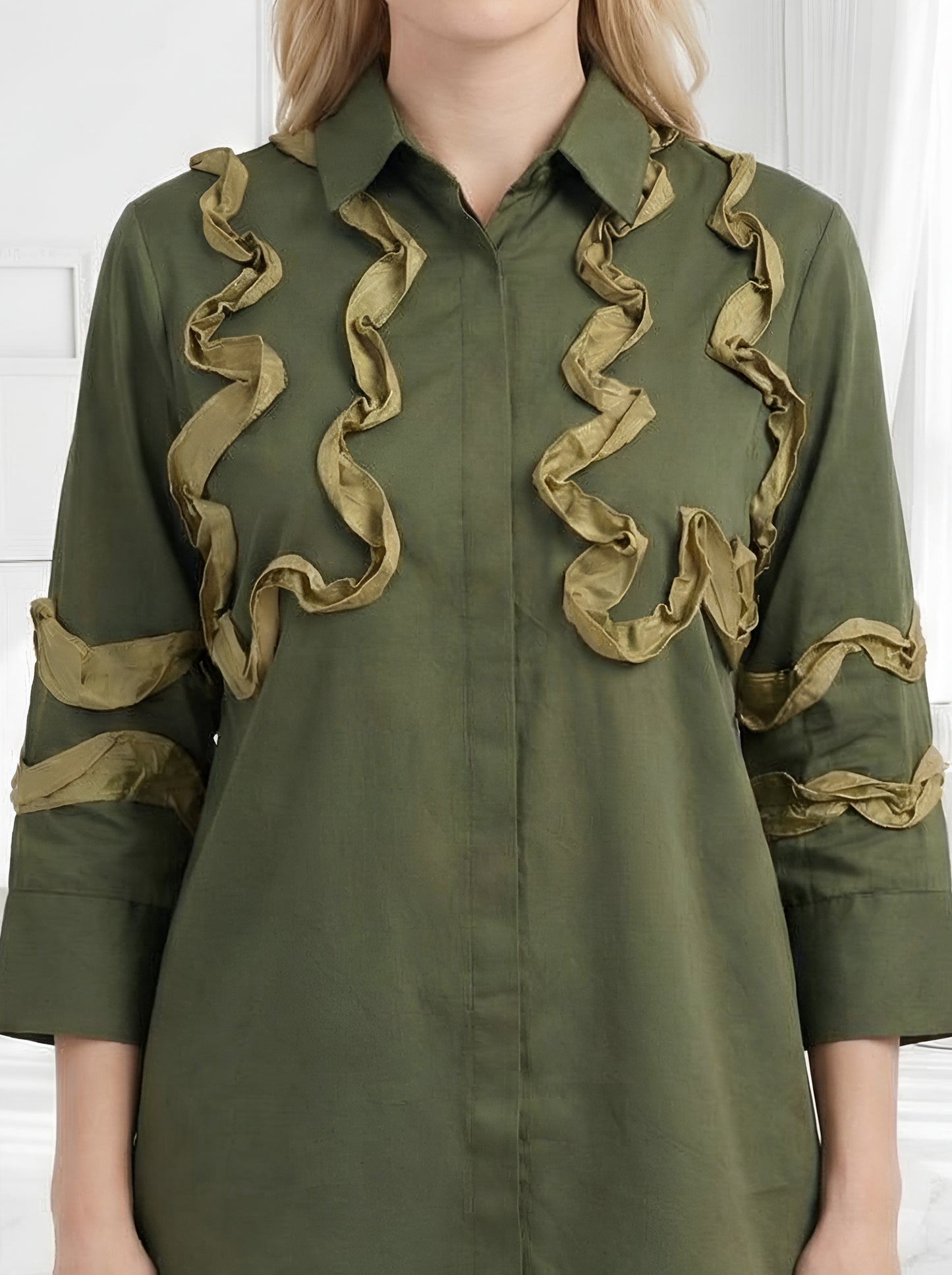 GREEN FRILL POPLIN CORDSETS