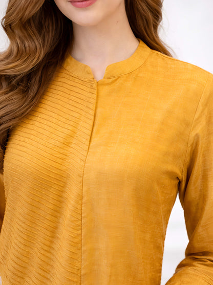 ORANGE STRAIGHT CUT PINTUC TUNIC