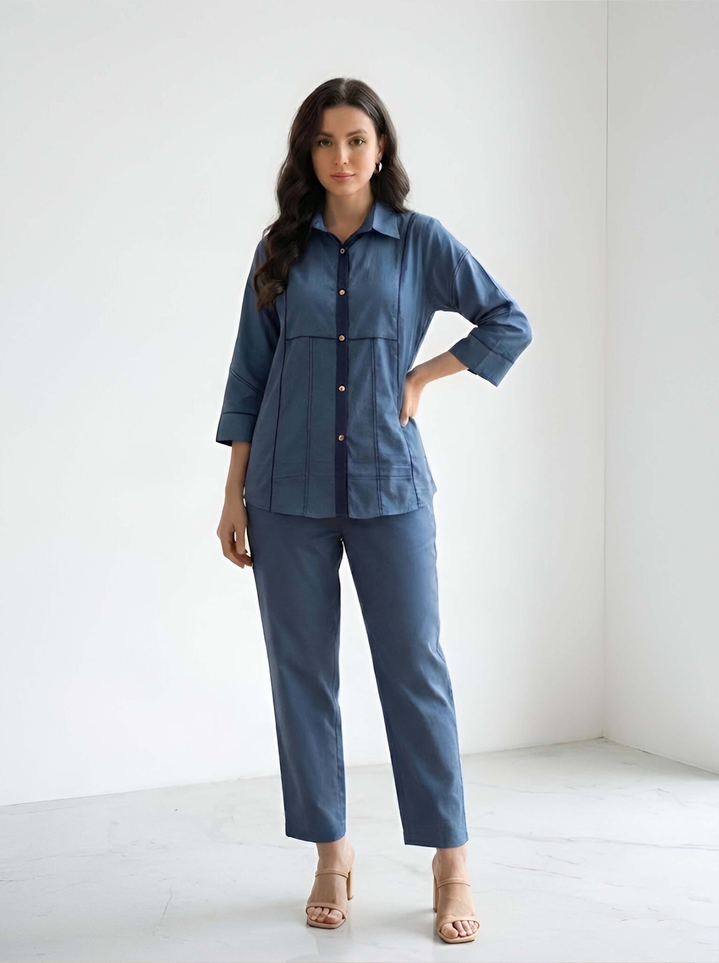 BLUE PERFECTION POPLIN CORDSET