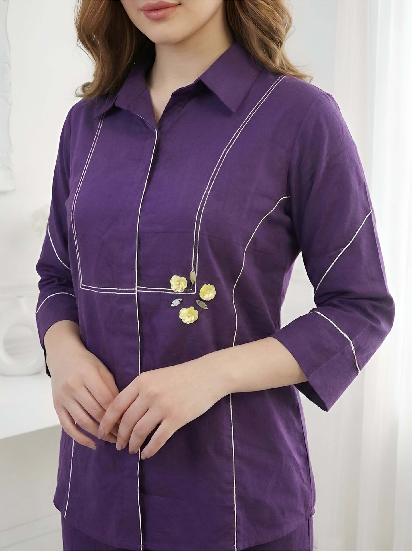 PURPLE MARVELOUS POPLIN CORDSET