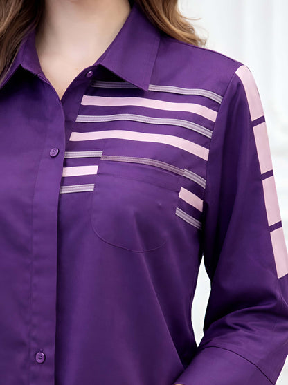 PURPLE GLAMAROUS POPLIN CORDSETS