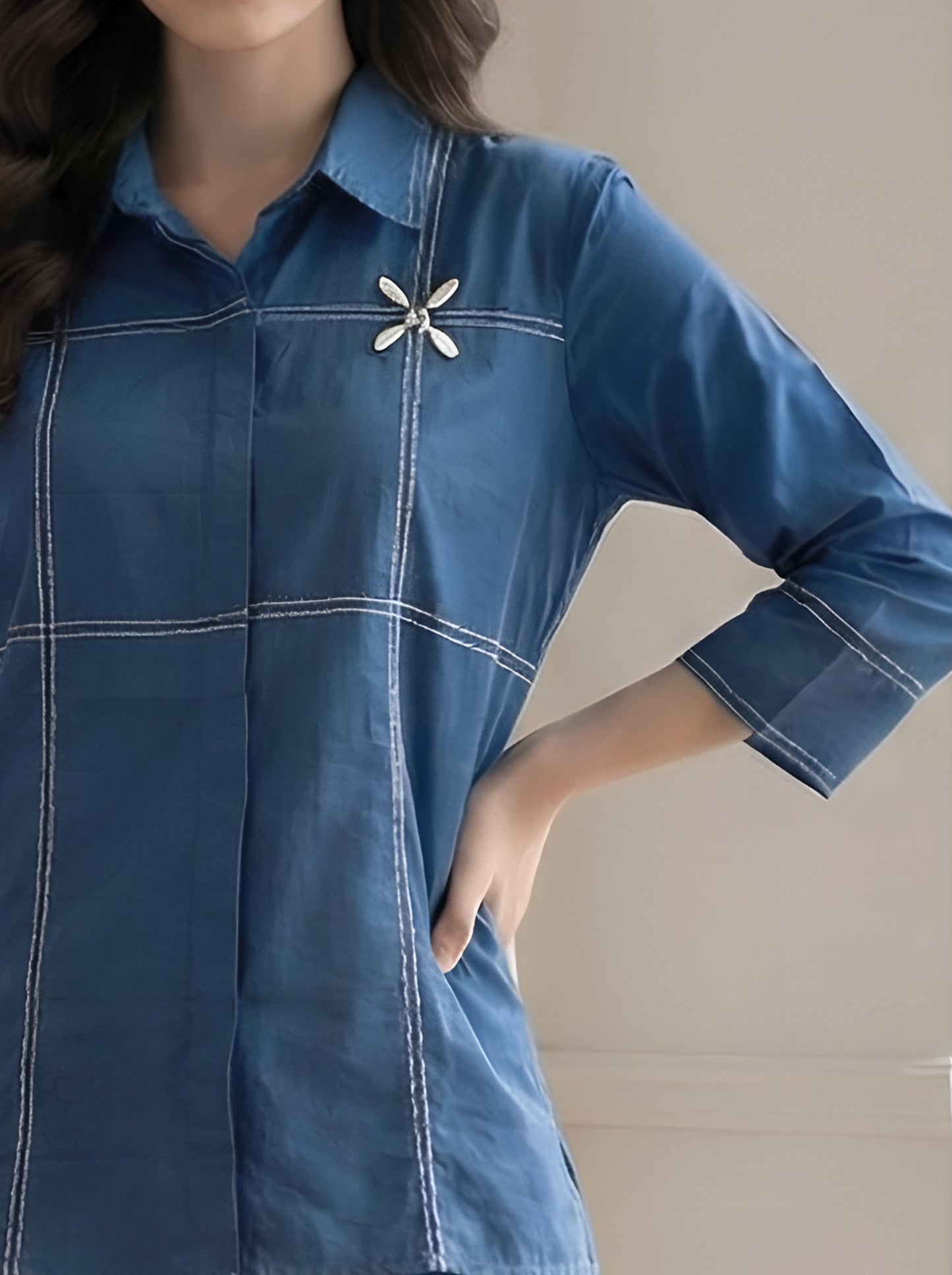 LIGHT BLUE GRACE POPLIN CORDSET