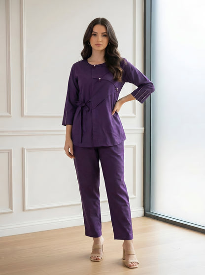 PURPLE STYLISH CORDSETS