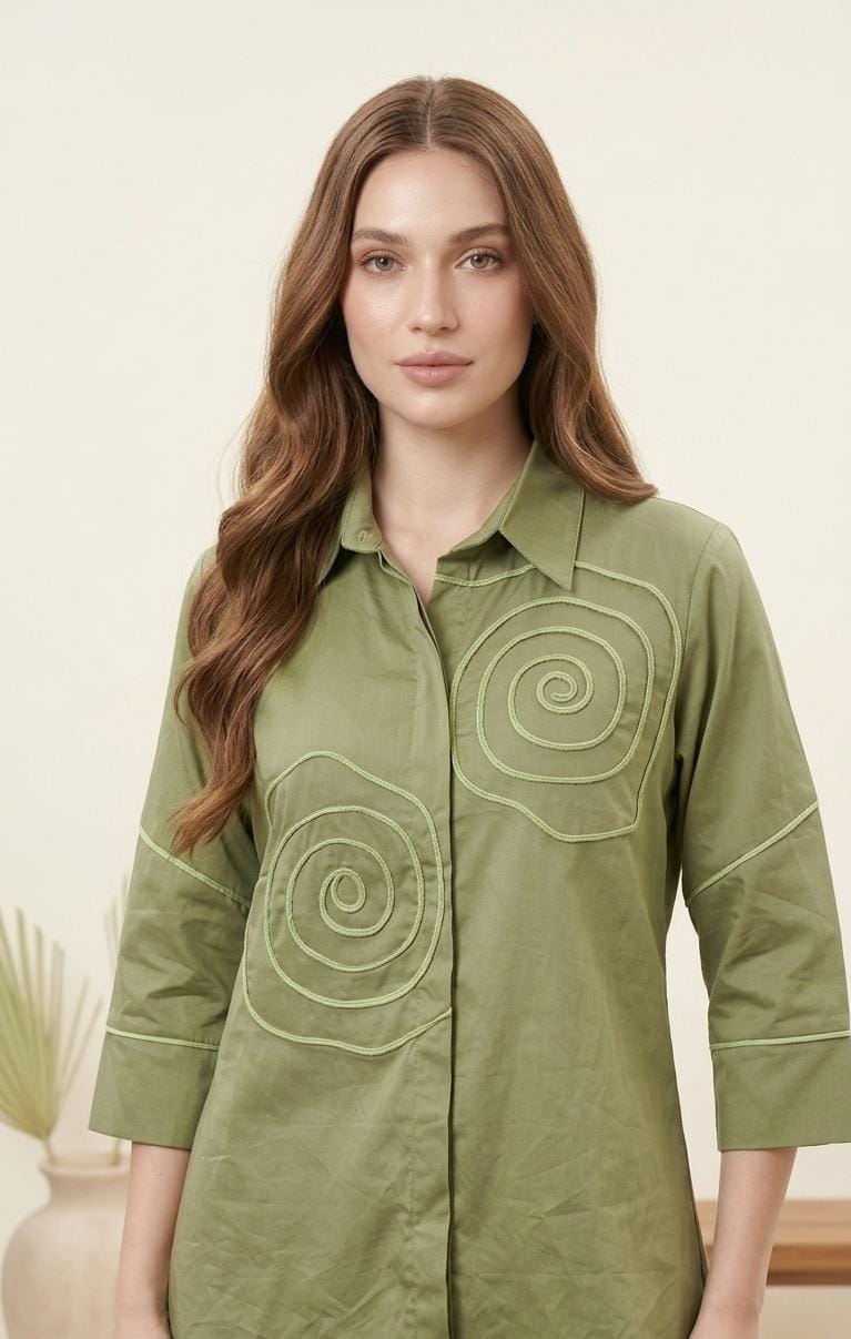 LIGHT GREEN Swirl Co-ord Set