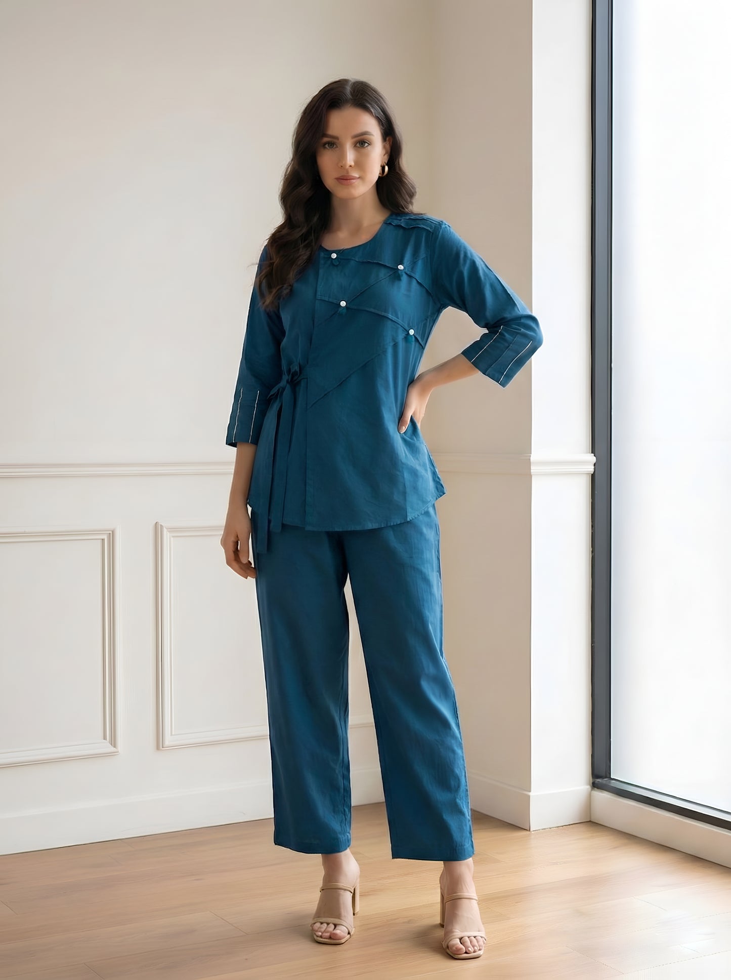 TEEL BLUE STYLISH CORDSETS
