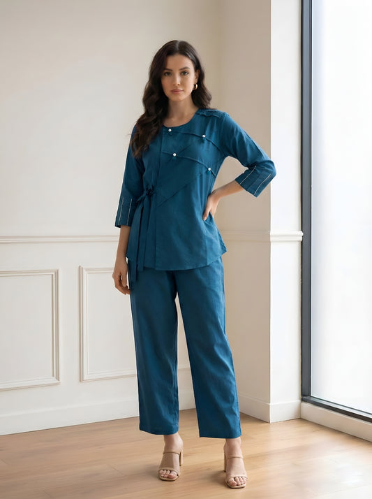 TEEL BLUE STYLISH CORDSETS