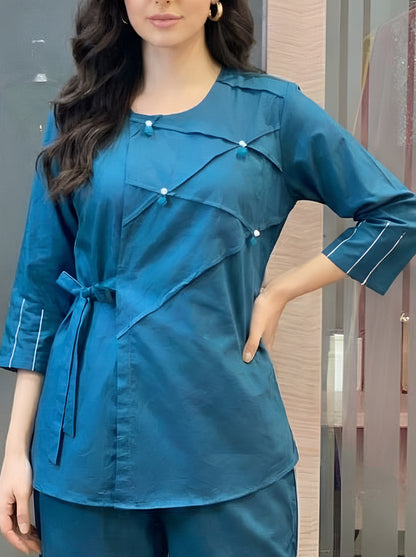 TEEL BLUE STYLISH CORDSETS