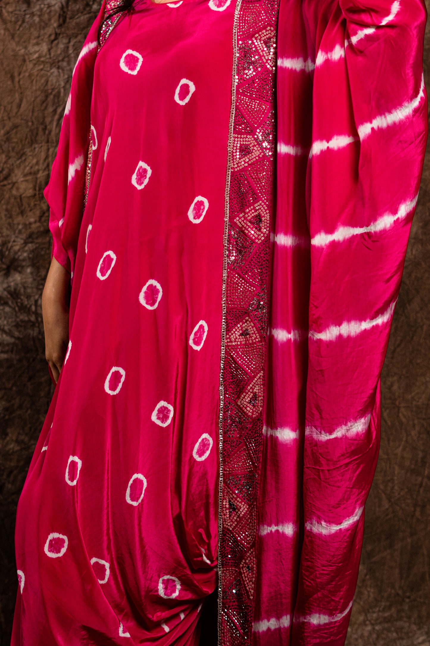LEHARIYA JACKET WITH DRAPED INNER