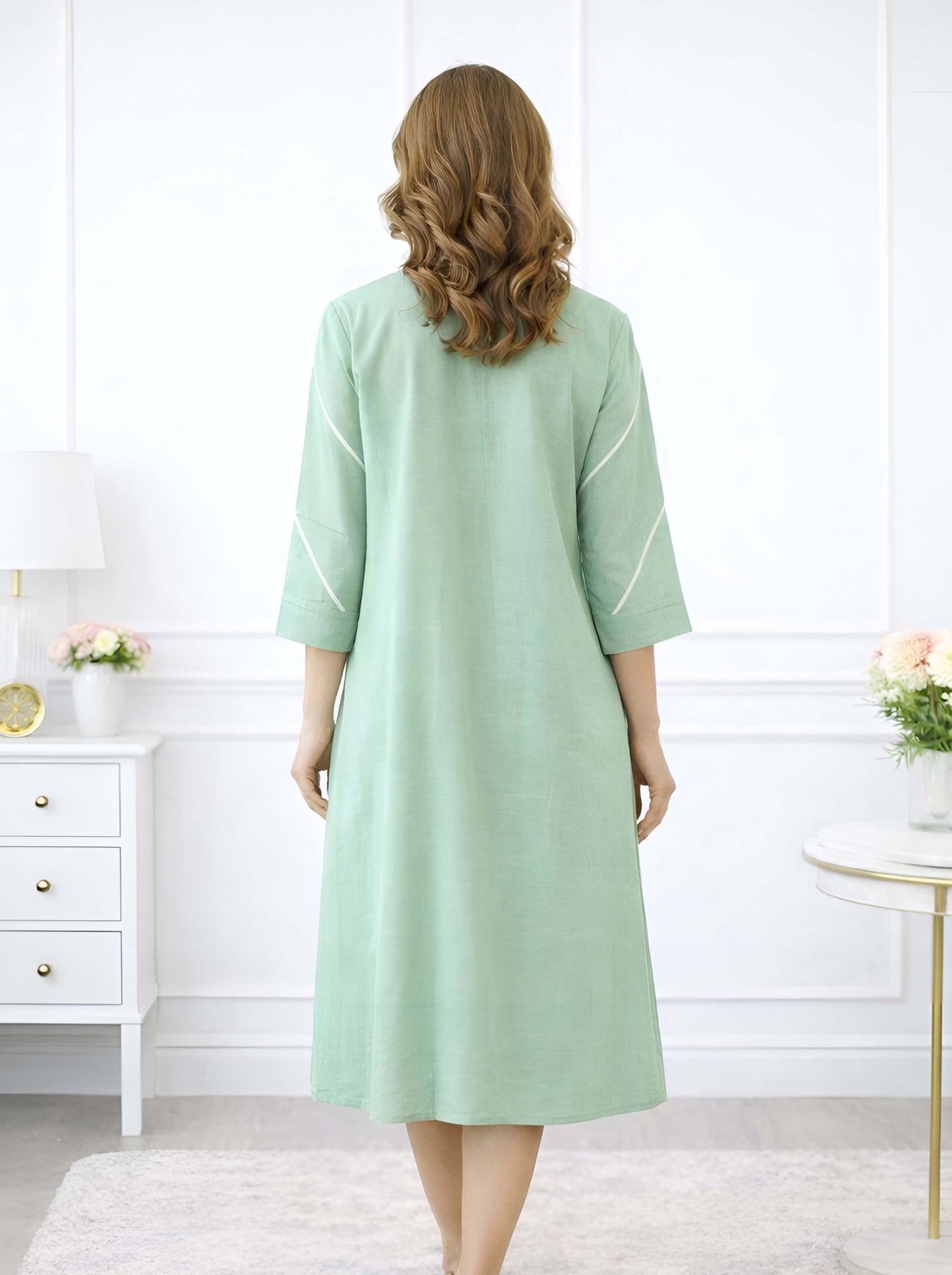 GREEN MACHINE EMBROIDED ALINE TUNIC