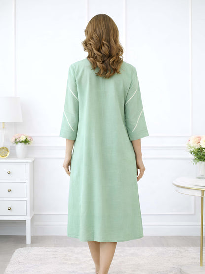 GREEN MACHINE EMBROIDED ALINE TUNIC