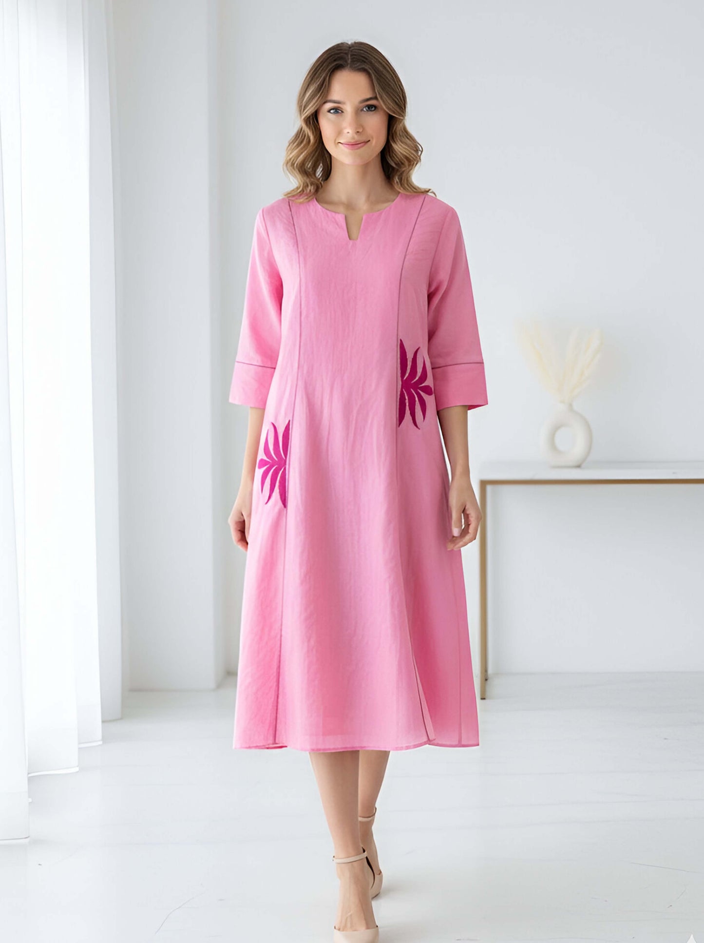 PINK MACHINE EMBROIDED A LINE TUNIC