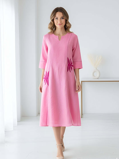 PINK MACHINE EMBROIDED A LINE TUNIC