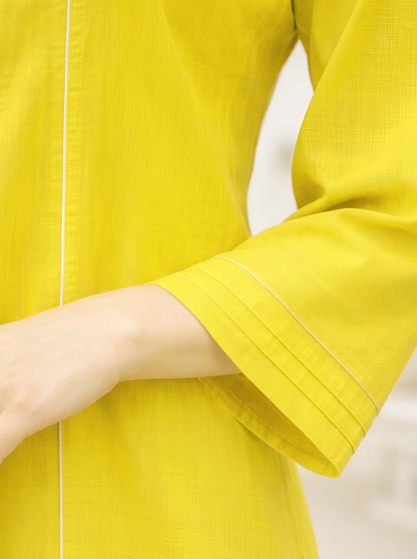 YELLOW ALINE TUNIC WITH SIDE SLITS