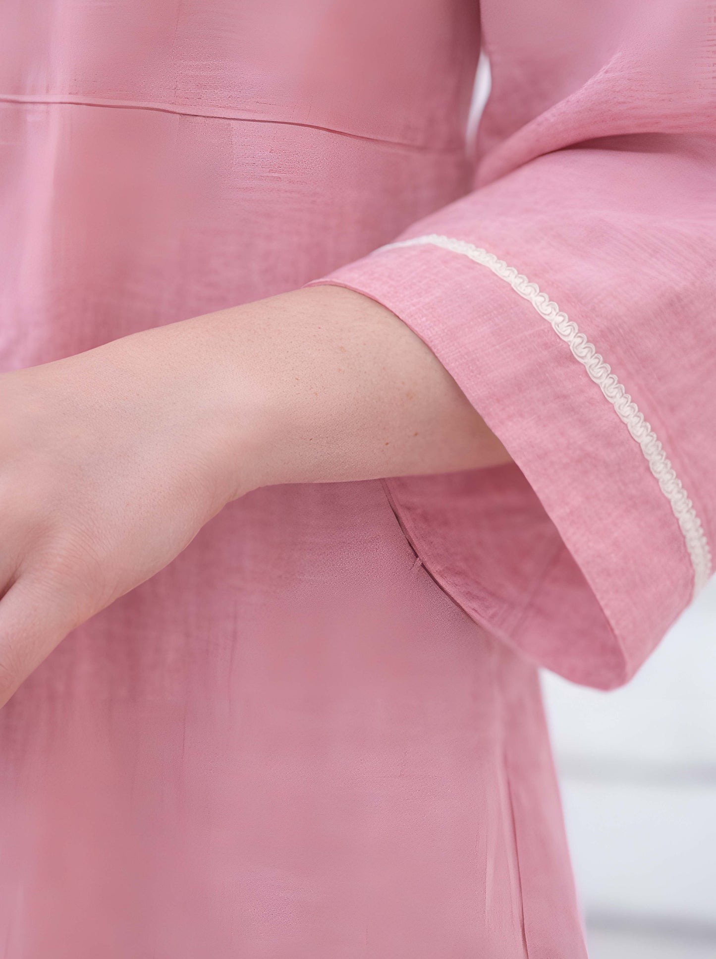 PINK EMBROIDED ALINE TUNIC