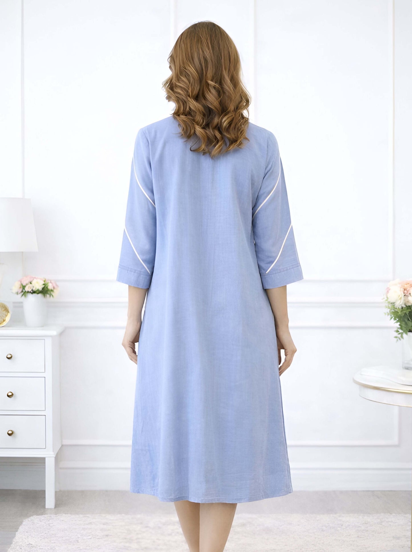 GREY MACHINE EMBROIDED ALINE TUNIC