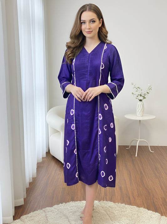 PURPLE BANDHEJ TUNIC