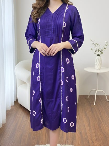PURPLE BANDHEJ TUNIC