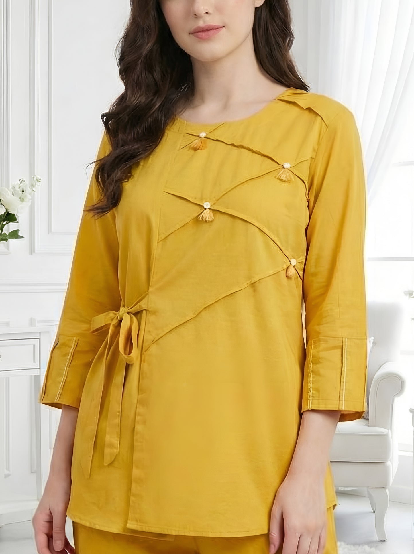 YELLOW STYLISH CORDSETS